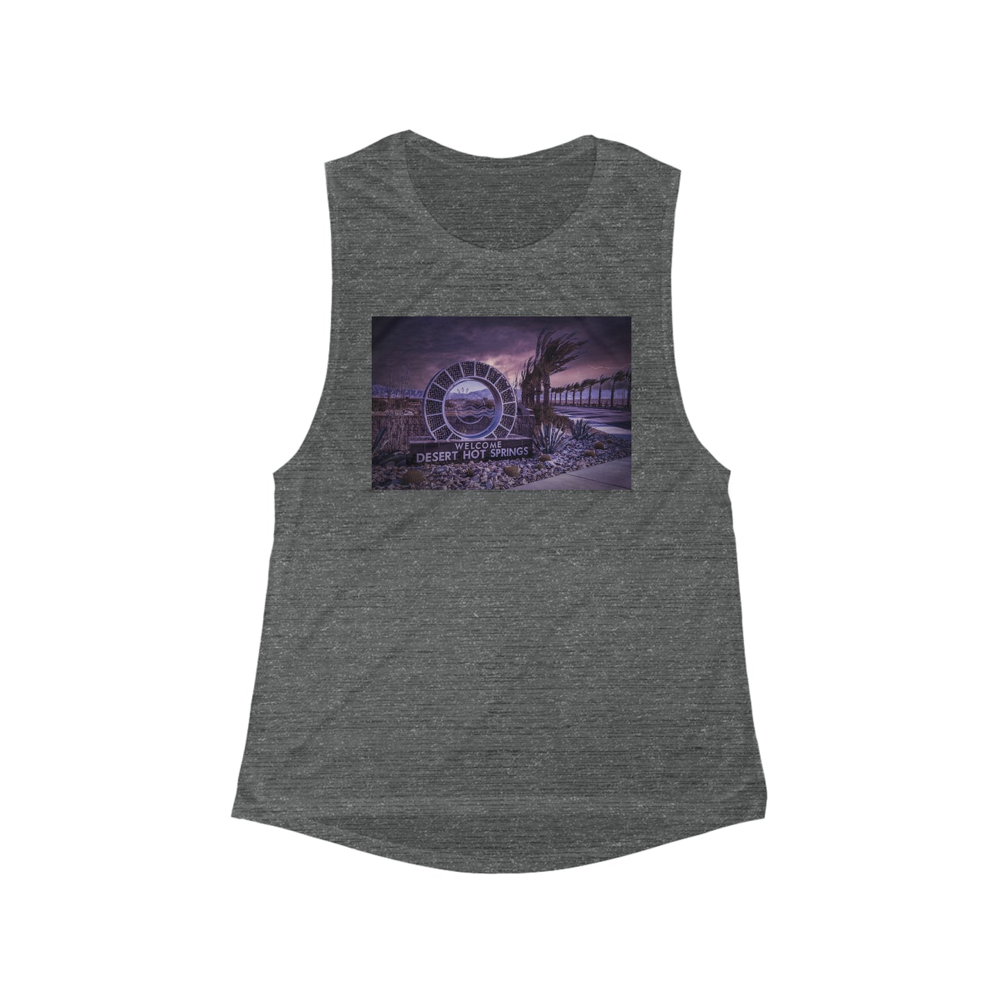 Women's Flowy Scoop Muscle Tank Welcome to Desert Hot Springs