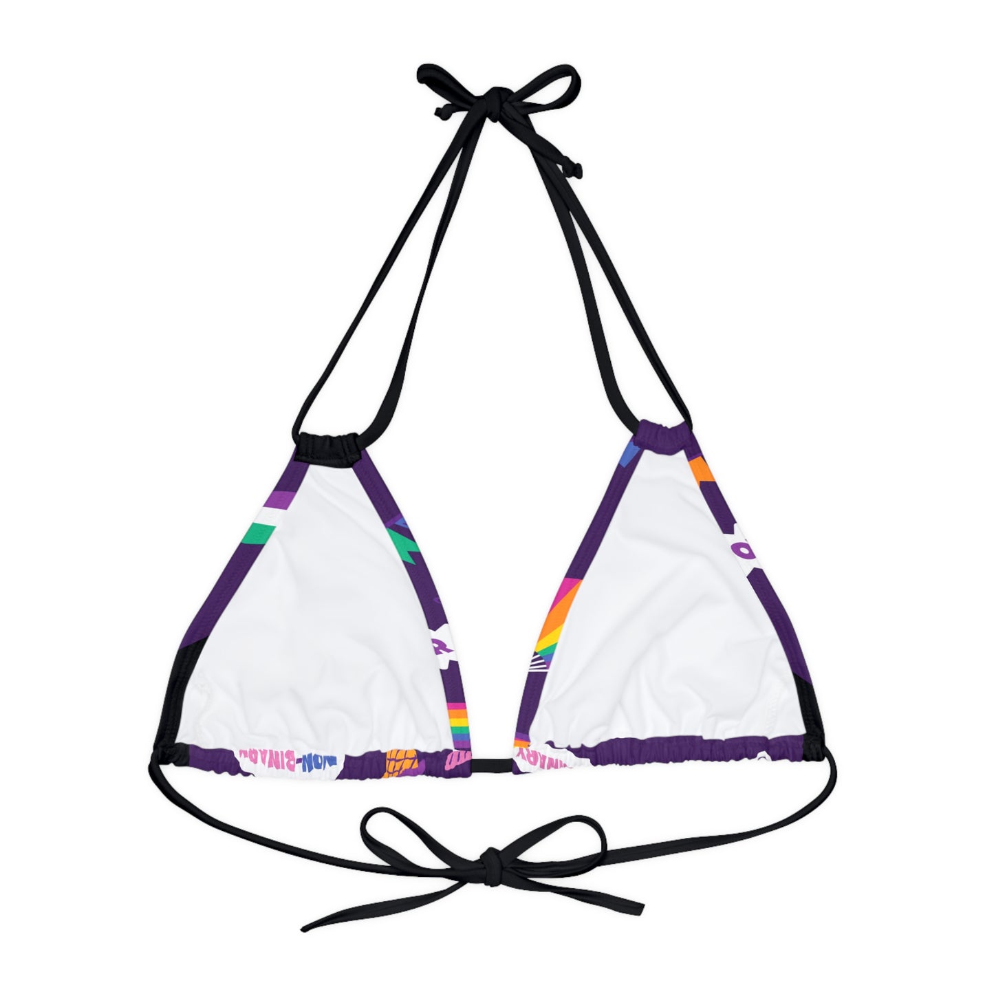 Strappy Triangle Bikini Top Pride