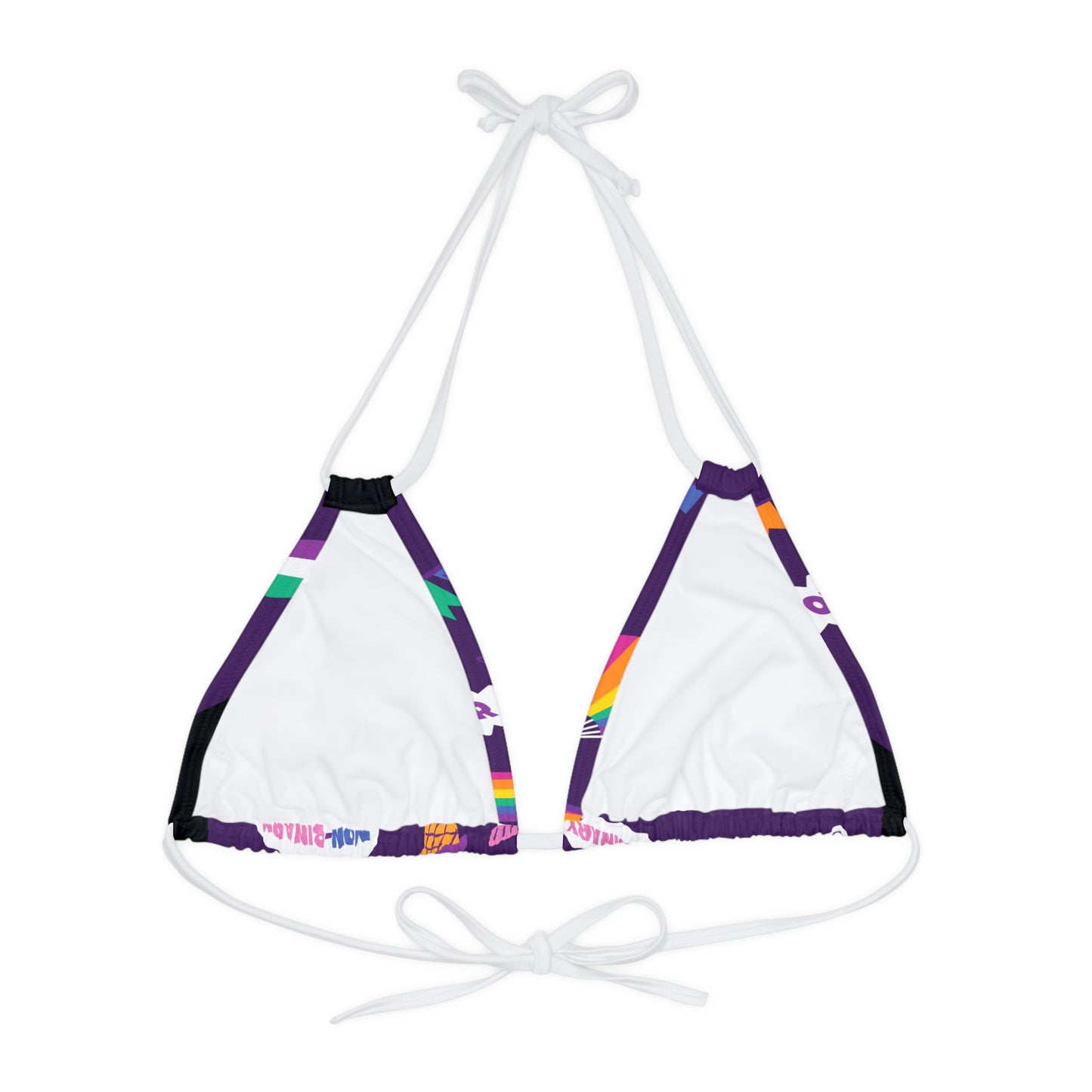 Strappy Triangle Bikini Top Pride