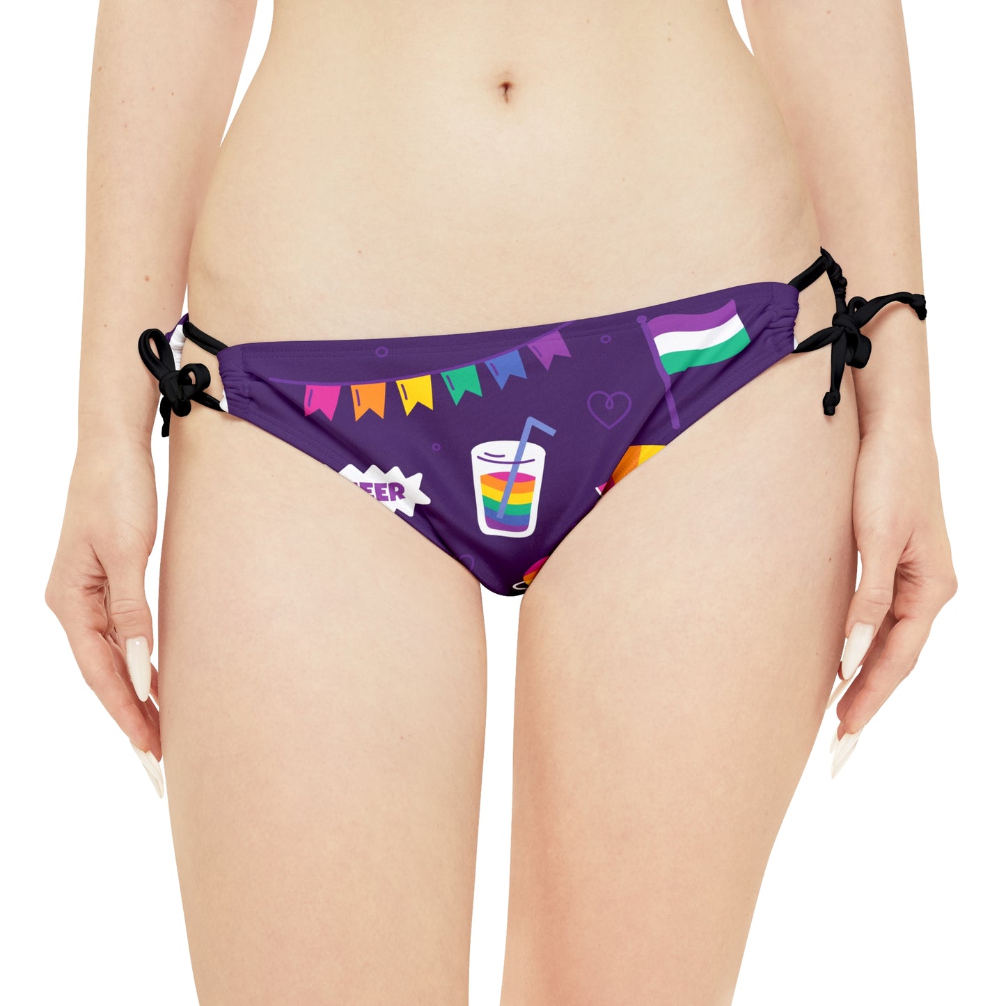 Loop Tie Side Bikini Bottom Pride