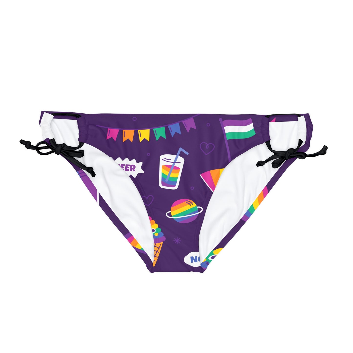 Loop Tie Side Bikini Bottom Pride