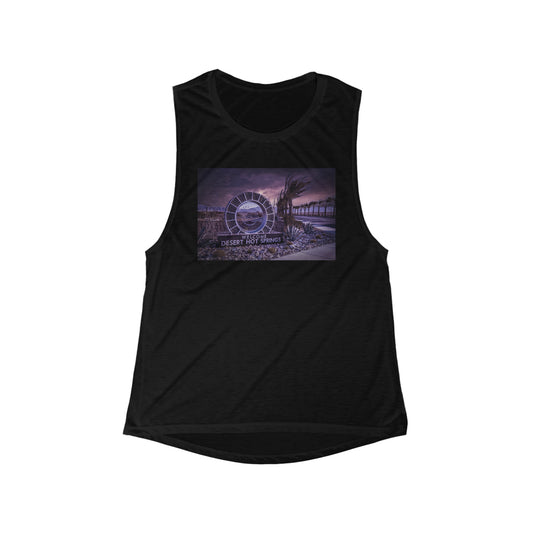 Women's Flowy Scoop Muscle Tank Welcome to Desert Hot Springs